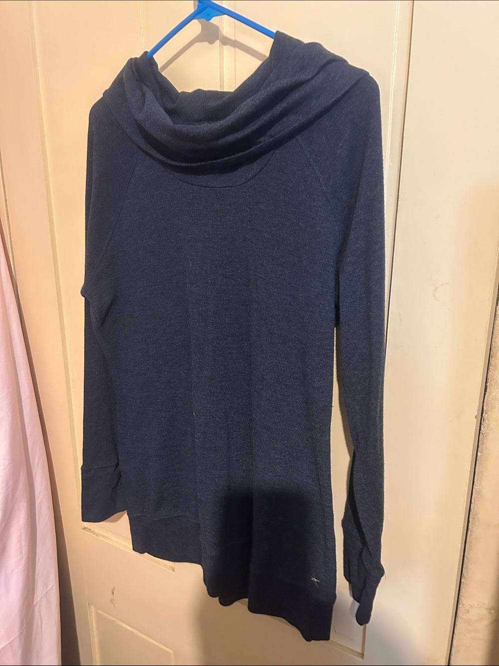 Eddie Bauer Navy Cowl Neck Lightweight Sweater